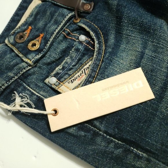 NWT Diesel CHERONE BOOT CUT Belt Strap Jeans 25 - Picture 2 of 8